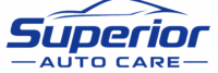 superior auto care logo blue text on white background